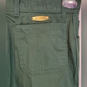 Bill Blass Gold Nameplate Green Straight Leg Jeans